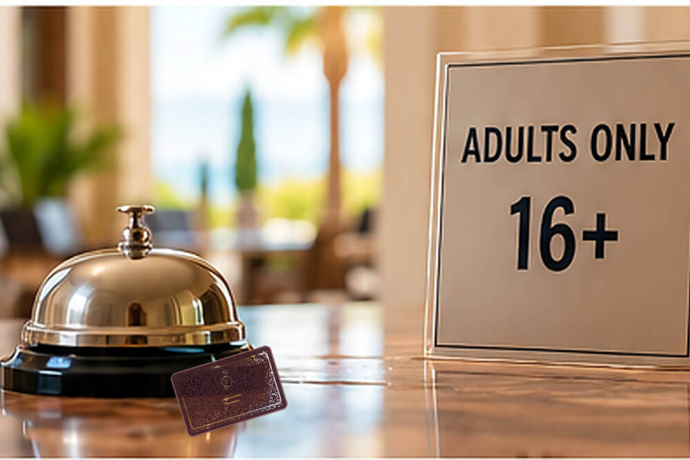Recepcja tureckiego hotelu podczas sprawdzania dokumentów gości