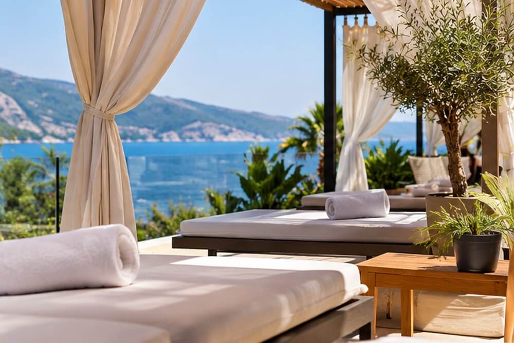 Strefa relaksu w hotelu adults only nad morzem w Turcji