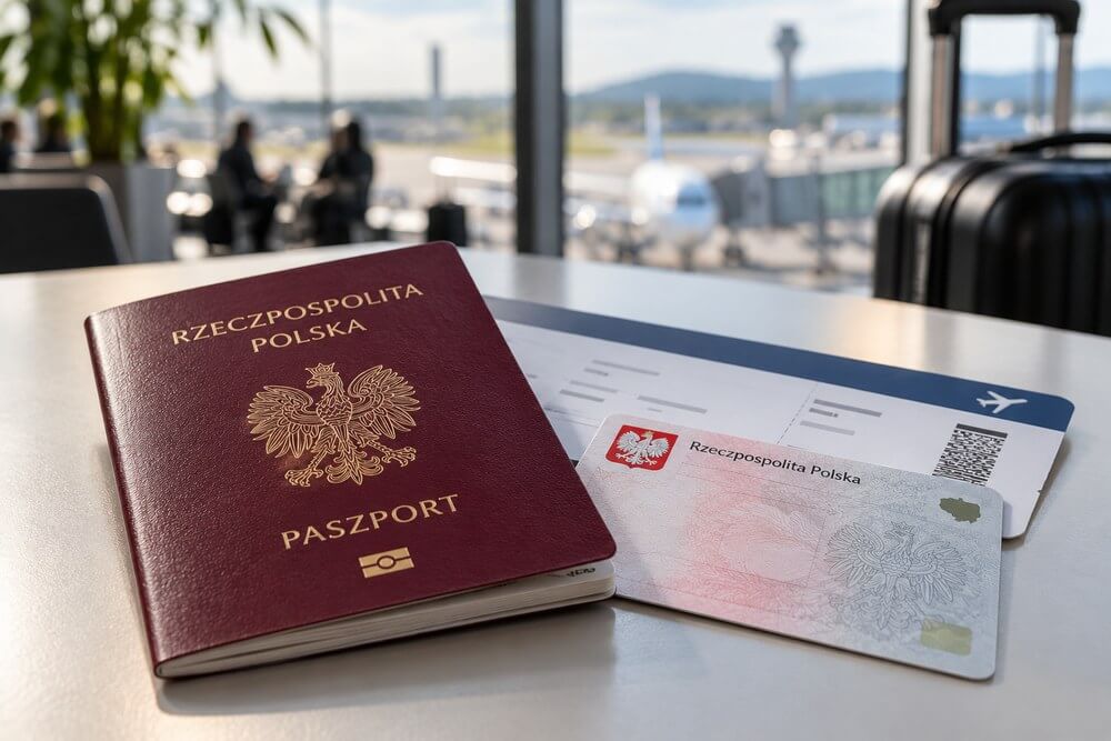 Paszport i dowód osobisty przygotowane do podróży do Turcji