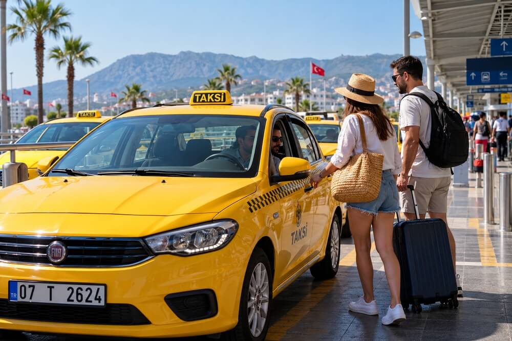 Oficjalny postój taxi przy lotnisku w Antalyi