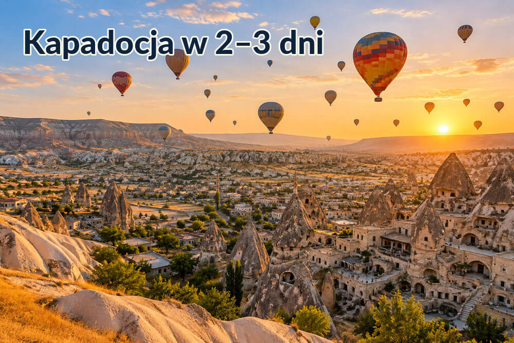 Kapadocja – co zobaczyć w 2–3 dni? Göreme, doliny, podziemne miasta i balony