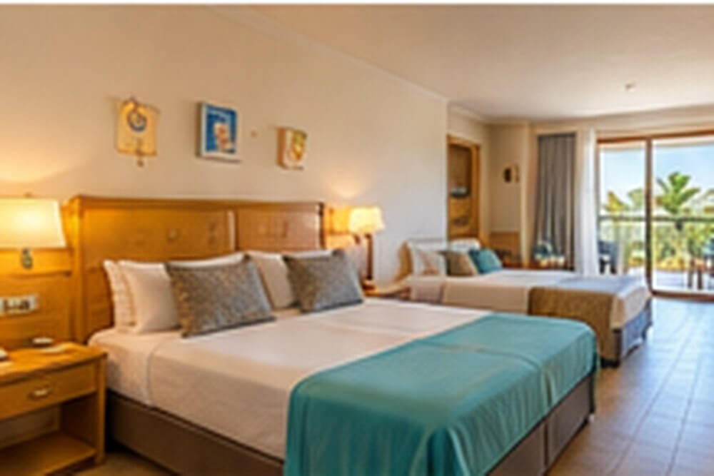 Pokój rodzinny w tureckim hotelu z dwoma miejscami do spania