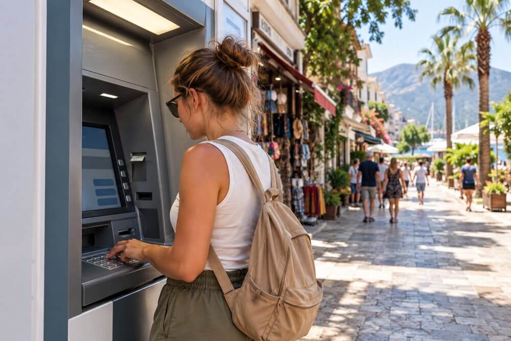 Bankomat w turystycznej miejscowości w Turcji